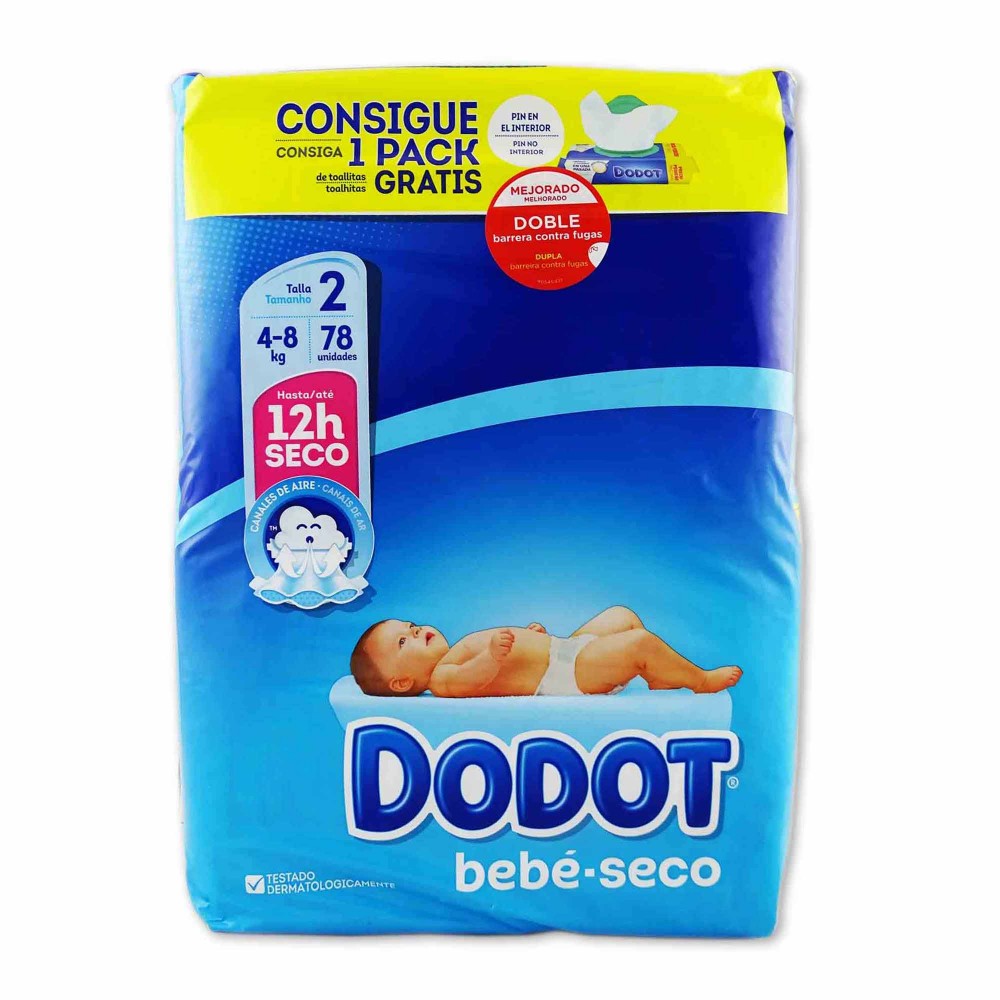 pa�ales dodot talla 2 78 unidades